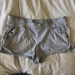 Blue pin stripe shorts